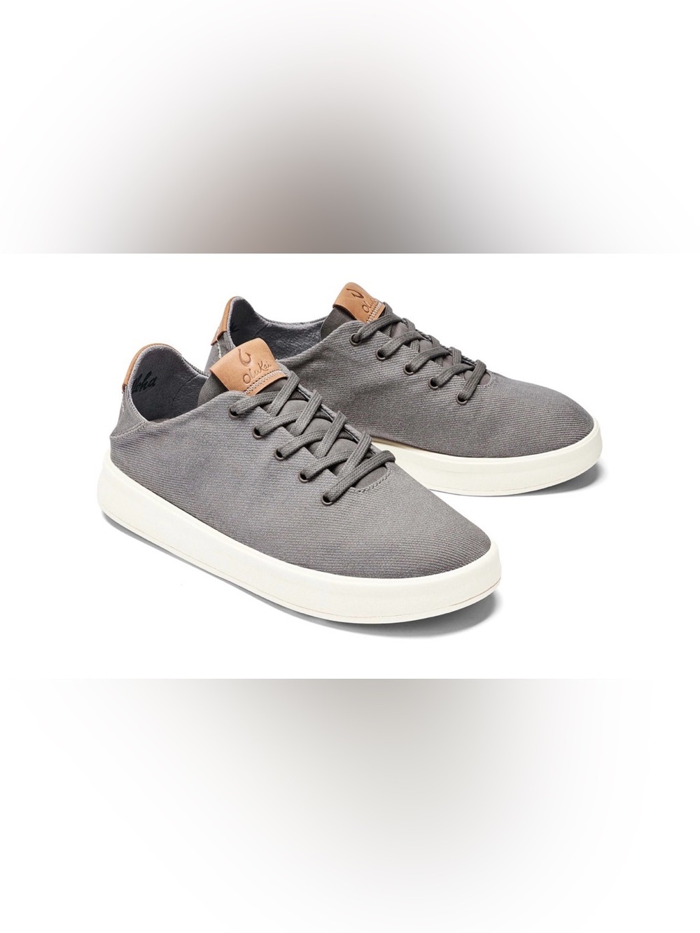 OluKai Ki'ihele Li Slip On Sneakers w/ drop in heel in Fog Gray Women’s 7.5